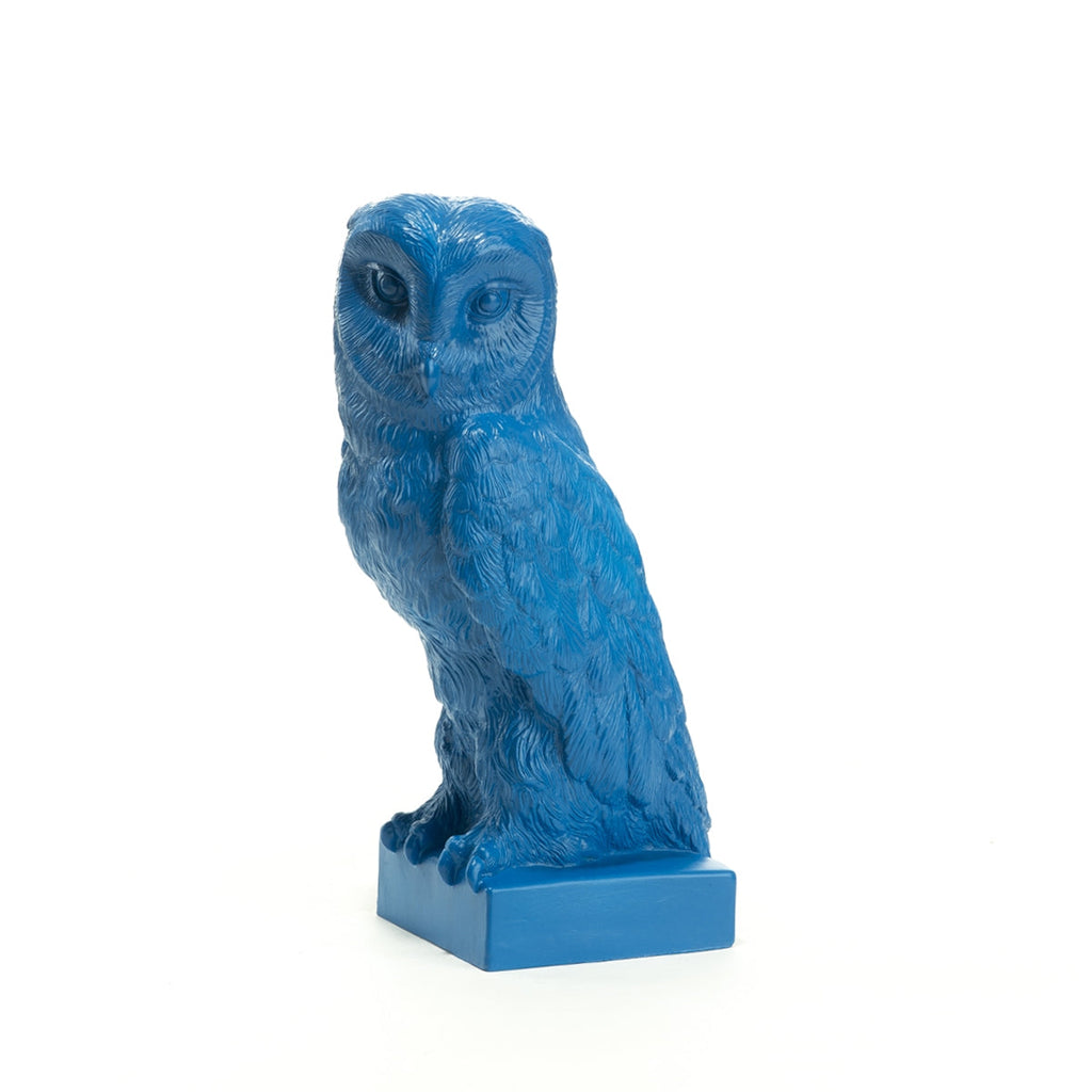 Sculpture Chouette d'Ottmar Hörl-Bleu-Non signé-The Woods Gallery