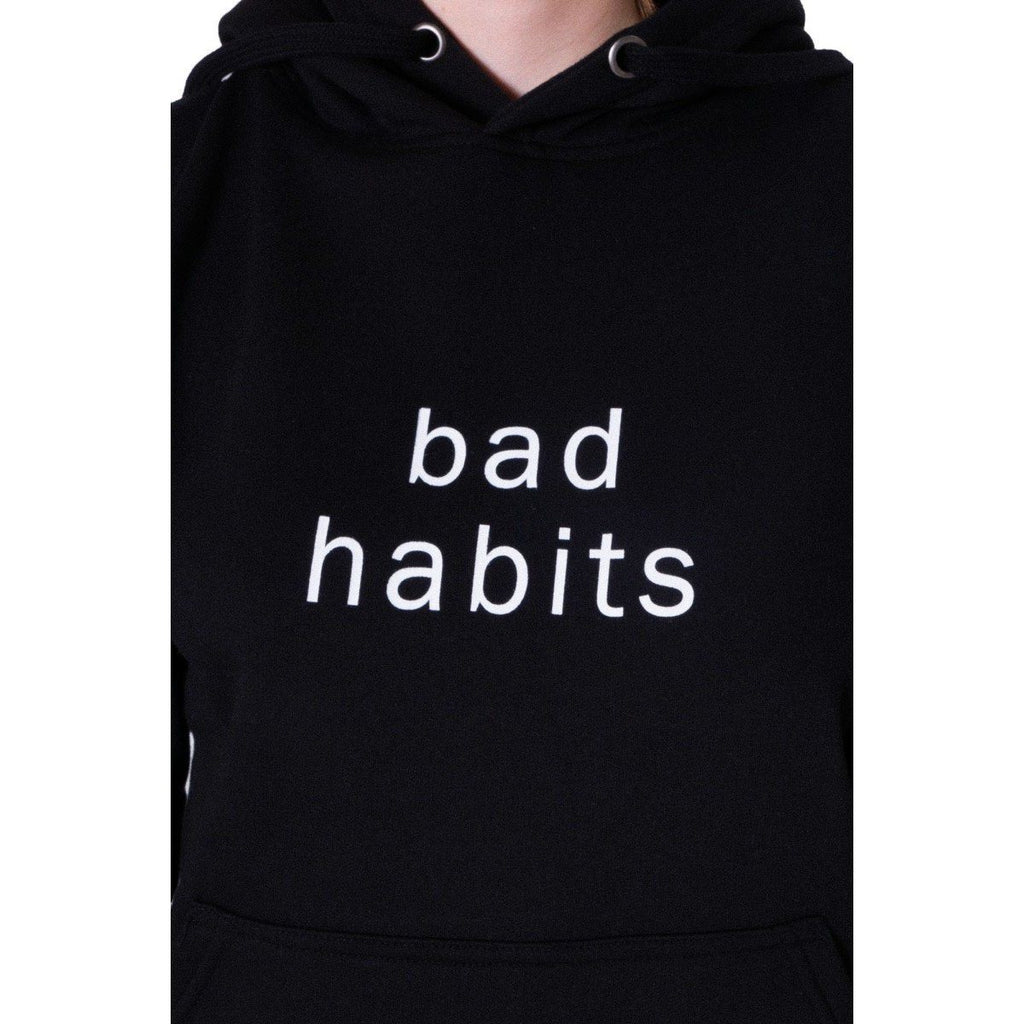 Sweatshirt à capuche noir ou gris Bad Habits de The Woods-Gris-XS-The Woods Gallery