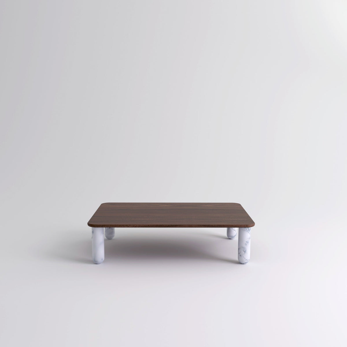 Table "Sunday" de Jean-Baptiste Souletie - La Chance-L 150 x l 100 cm-Noyer-Marbre Pele de Tigre mat-The Woods Gallery