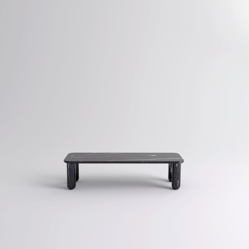 Table "Sunday" de Jean-Baptiste Souletie - La Chance-L 150 x l 50 cm-Marbre Marquina noir-Marbre Marquina noir brillant-The Woods Gallery