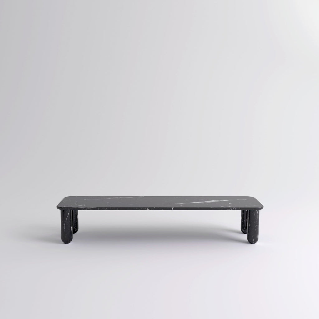 Table "Sunday" de Jean-Baptiste Souletie - La Chance-L 200 x l 50 cm-Marbre Marquina noir-Marbre Marquina noir brillant-The Woods Gallery