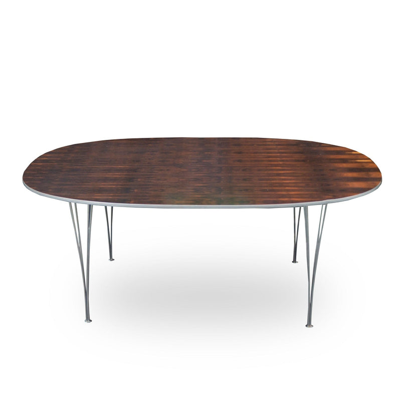 Table Super-Elliptique en palissandre foncé 180cm de Jacobsen, Hein et Mathsson - Fritz Hansen - Vintage-The Woods Gallery