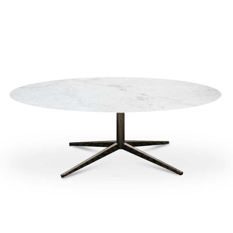 Table ovale en marbre Carrare de Florence Knoll - 200 x 120 cm - Knoll - Vintage-The Woods Gallery