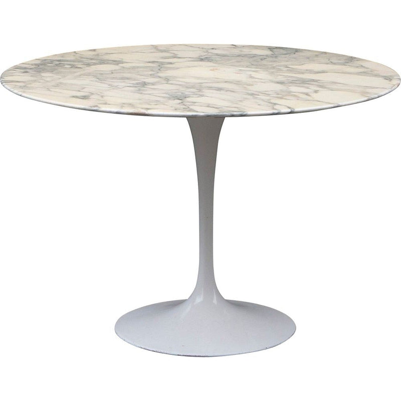 Table ronde Tulip en marbre Calacatta de Eero Saarinen - Ø 107 cm - Knoll - Vintage-The Woods Gallery