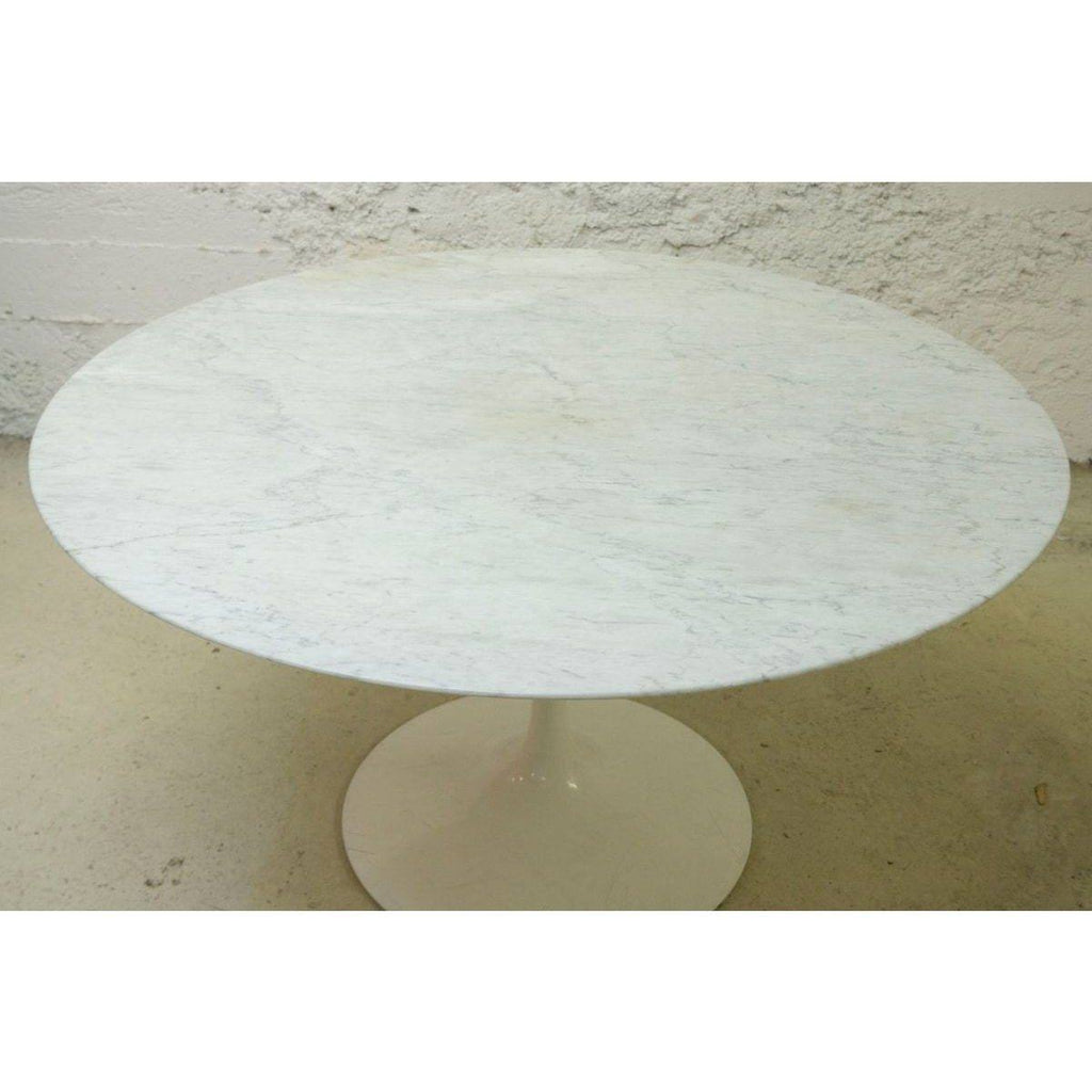 Table ronde Tulip en marbre Calacatta de Eero Saarinen / Ø 137 cm - Knoll - Vintage-The Woods Gallery