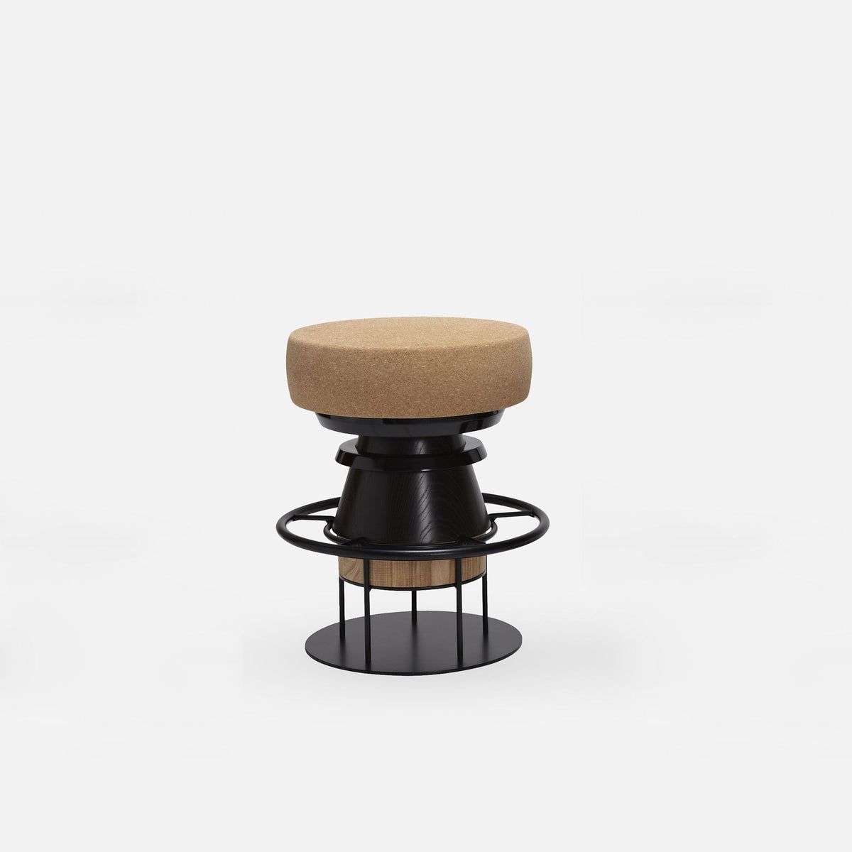 Tabouret "TEMBO" de Note Design Studio - La Chance-Nuances de noir-Bas (48 cm)-The Woods Gallery