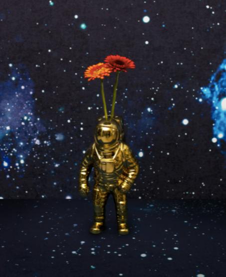 Vase Cosmic Diner Starman Gold - Astronaute doré - Seletti X Diesel Living-The Woods Gallery