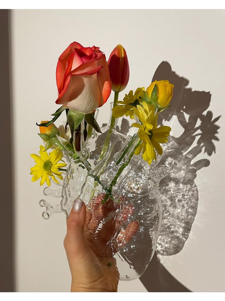 Vase coeur Love In Bloom en verre de Marcantonio - Seletti-The Woods Gallery