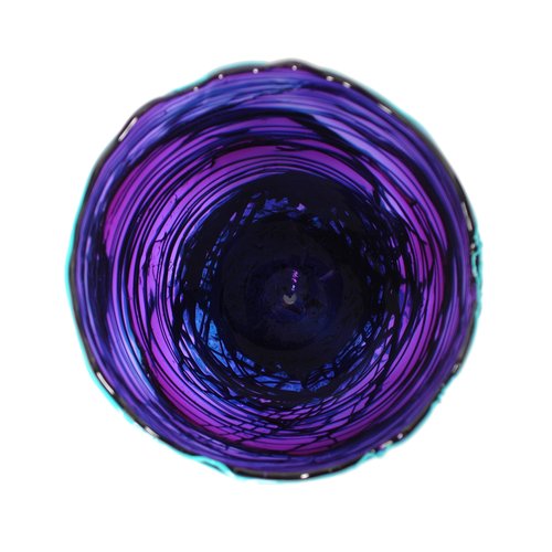 Vase en résine Spaghetti Clear Purple Matt Turquoise L de Gaetano Pesce - Fish Design-The Woods Gallery