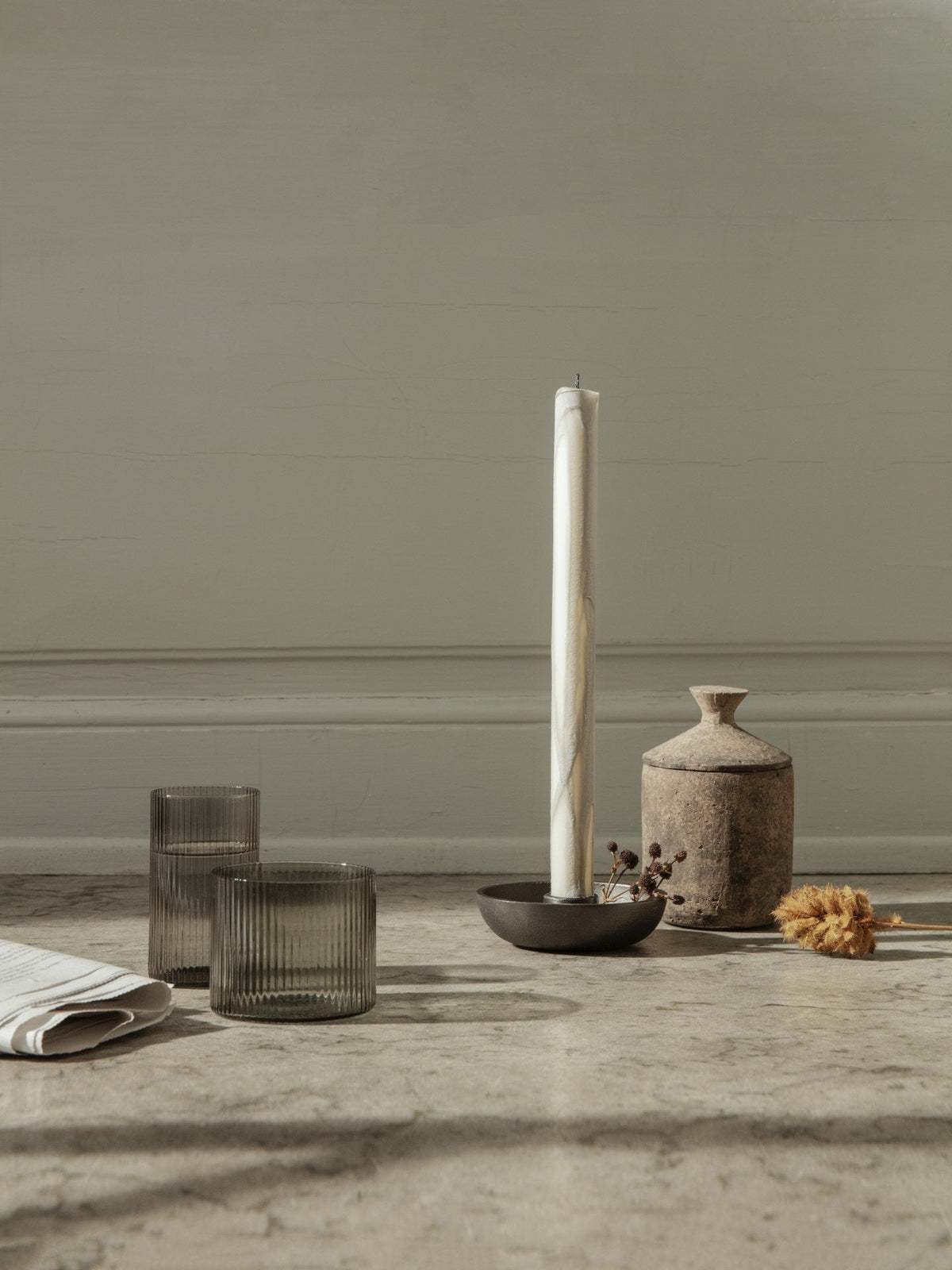 Verres bas Ripple gris fumé - Set de 4 - Ferm Living-The Woods Gallery