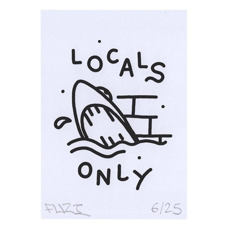 Sérigraphie Locals Only de Fuzi-The Woods Gallery