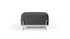 Pouf 2 Ottomane Grand Confort (LC2) - Cassina-packshot en cuir noir, structure chromée-The Woods Gallery