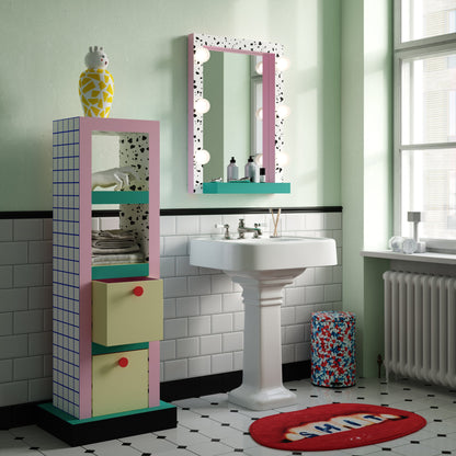 Miroir lumineux Super Mirror Terrazzo de Hello Again - Seletti-vue 4-The Woods Gallery