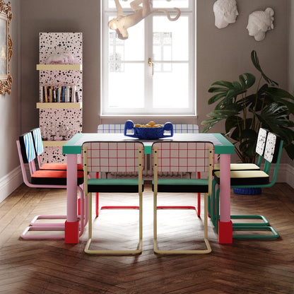 Table carrée Super Table Squared Blue Stripes - Seletti-vue 2-The Woods Gallery