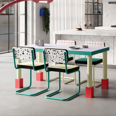 Table Super Table Blue Grid de Hello Again - Seletti-vue 1-The Woods Gallery