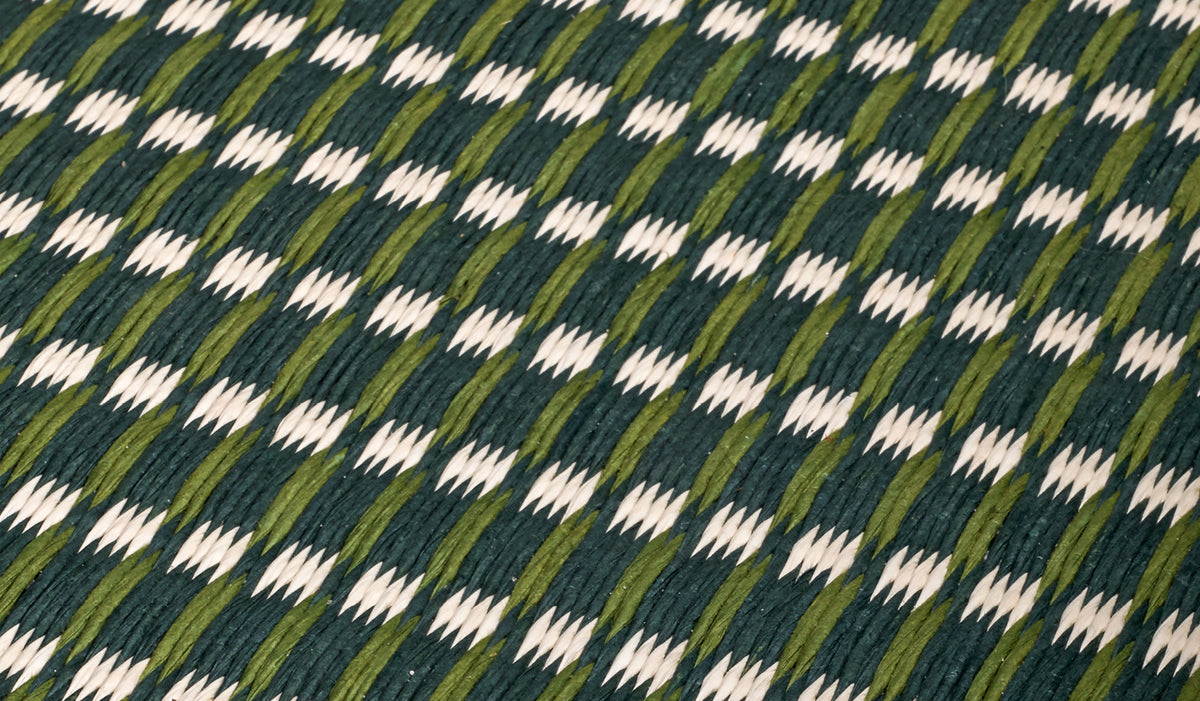 Tapis Shuttle de Karin Carlander - Cassina-détail du tissage vert et crème-Cassina