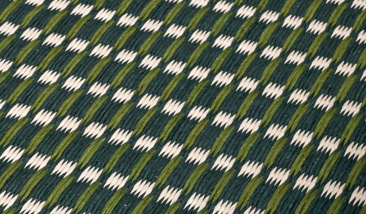 Tapis Shuttle de Karin Carlander - Cassina-détail du tissage vert et crème-Cassina