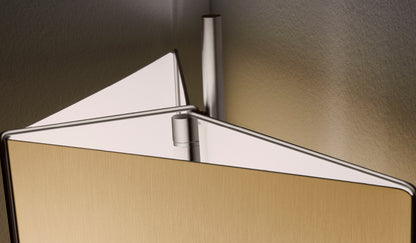 Suspension 3to9 de Neri&amp;Hu - Cassina-modules triangulaires métalliques dorés, vue rapprochée-Cassina