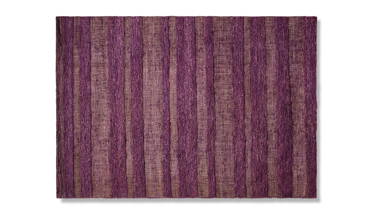 Tapis Ténéré en jute - Cassina-vue de dessus, tapis rayé violet-Cassina