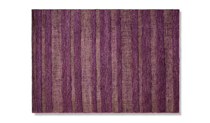 Tapis Ténéré en jute - Cassina-vue de dessus, tapis rayé violet-Cassina