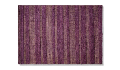 Tapis Ténéré en jute - Cassina-vue de dessus, tapis rayé violet-Cassina