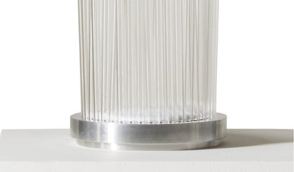 Lampe à poser Fluxus-E de Paolo Ulian - Cassina-base en aluminium et tiges de verre alignées-Cassina