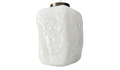 Suspension Wax, Stone, Light de Linde Freya Tangelder - Cassina-vue de face, suspension en verre blanc texturé-Cassina