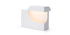 Lampe Moby de Birgitte Due Madsen et Jonas Trampedach - Cassina-vue de trois quarts, lampe blanche en demi-lune-Cassina