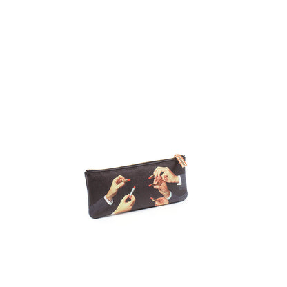 Pochette Lipsticks Black 21x9 cm de ToiletPaper - Seletti-vue 3-The Woods Gallery