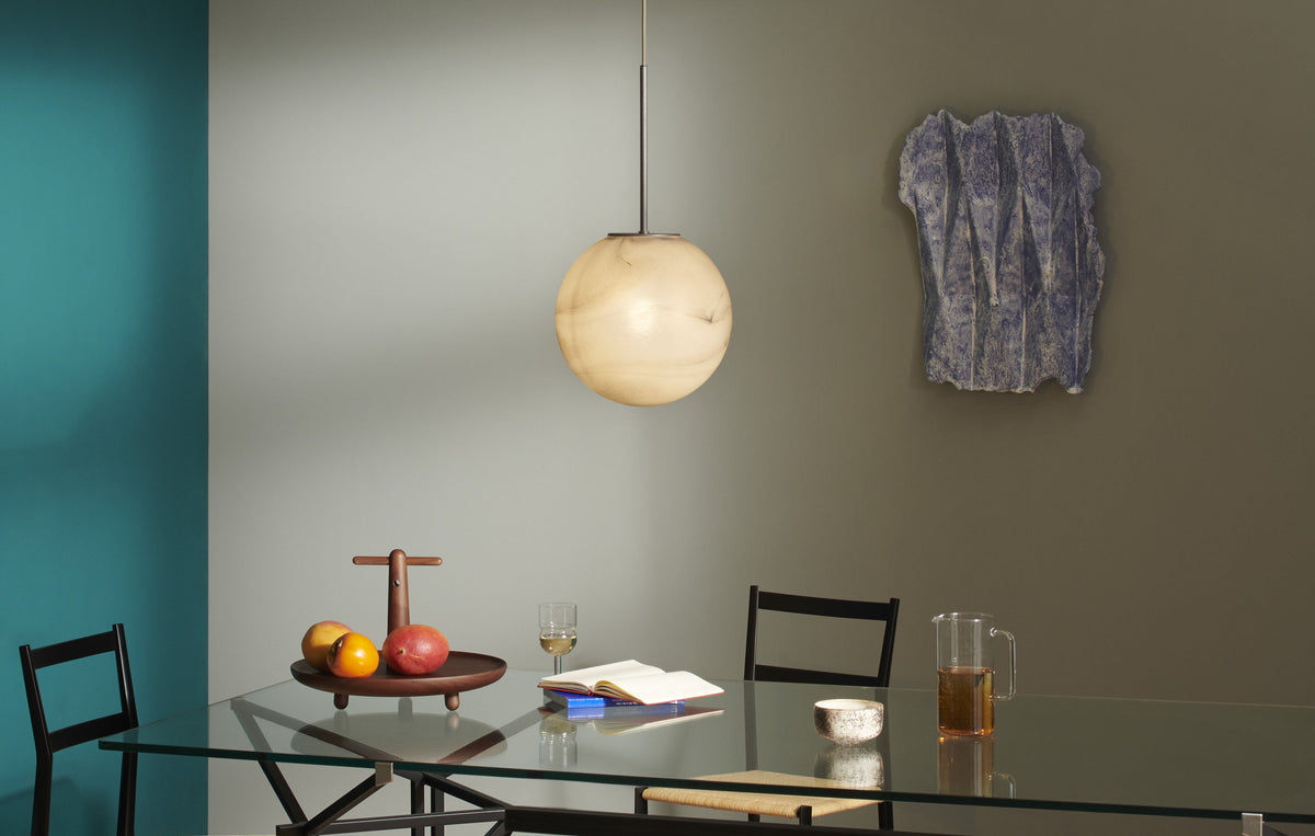 Suspension Bollicosa - Cassina-en situation dans une salle à manger, globe lumineux-Cassina