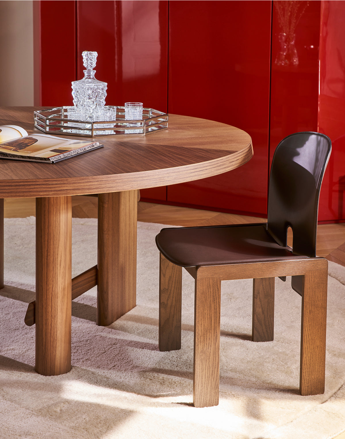 Chaise 121 en cuir d&