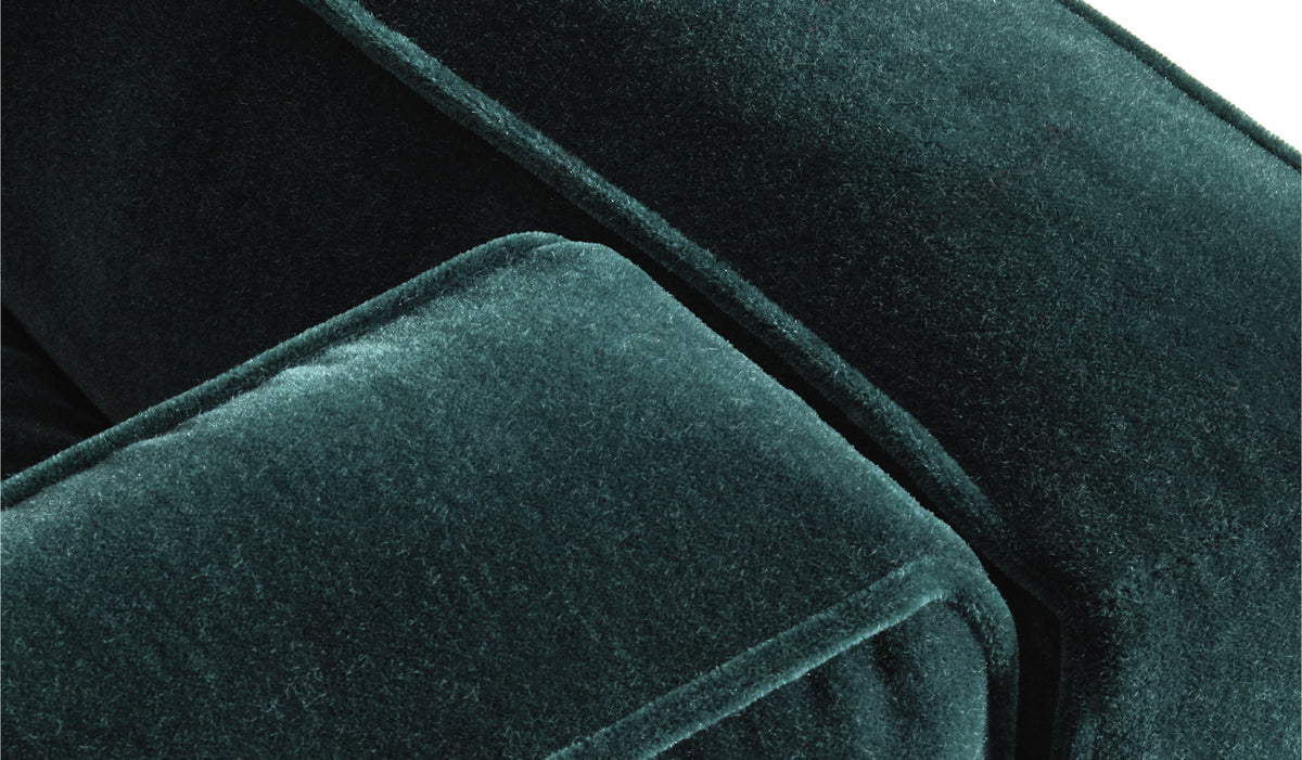 Fauteuil 2 Grand Confort (LC2) petit modèle, édition 60 ans - Cassina-gros plan sur le velours vert-Cassina