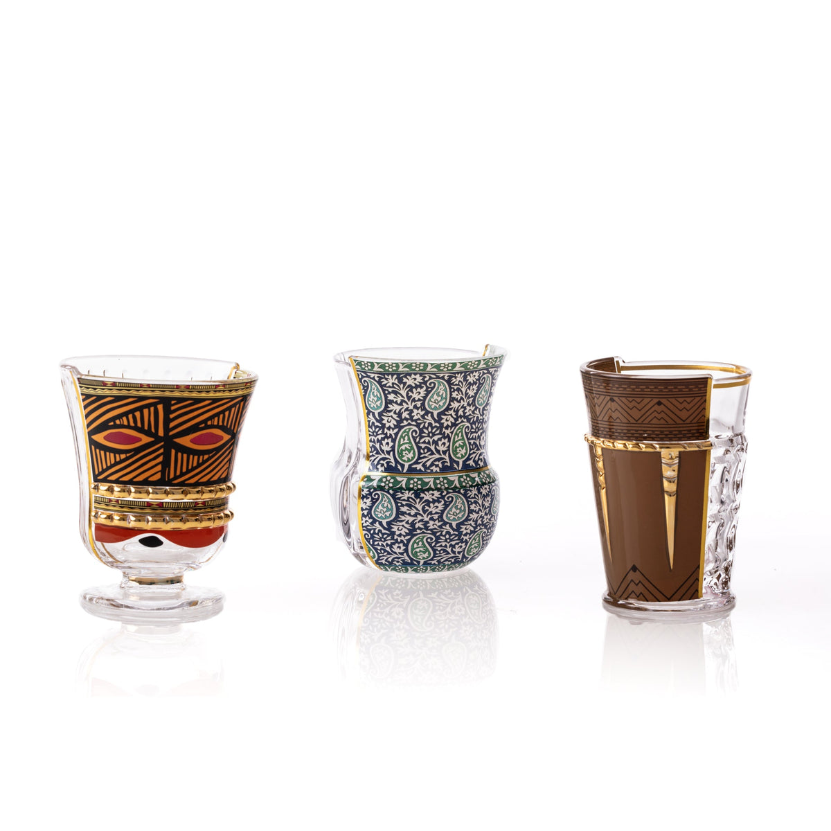 Lot de 3 verres Hybrid Rodinia de CTRLZAK - Seletti-vue 1-The Woods Gallery