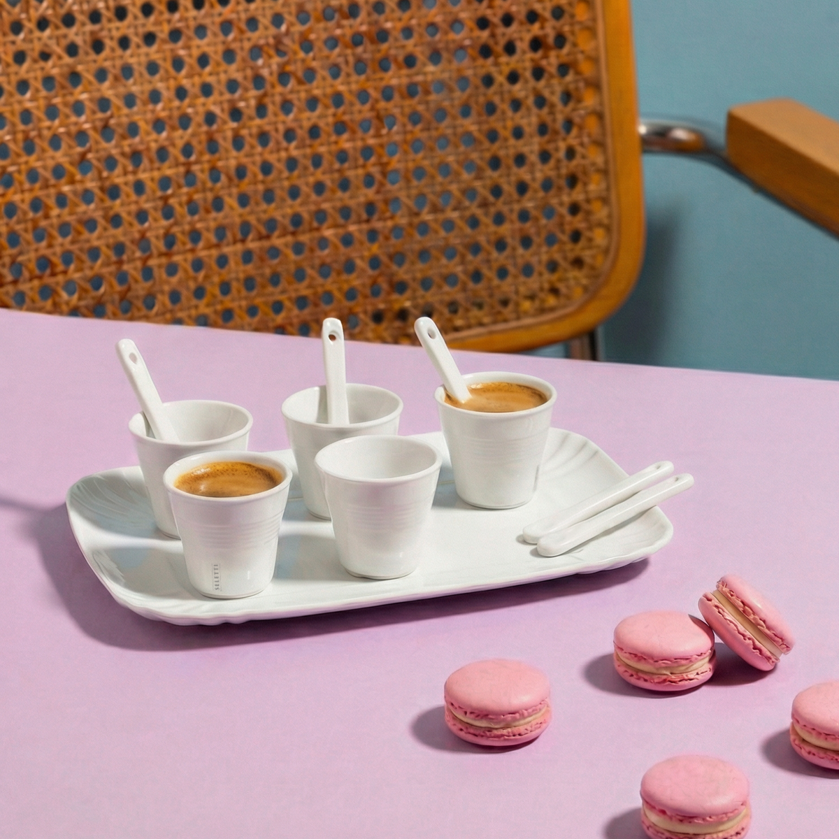 Service à café 6 tasses de Selab + Alessandro Zambelli - Seletti-vue 4-The Woods Gallery