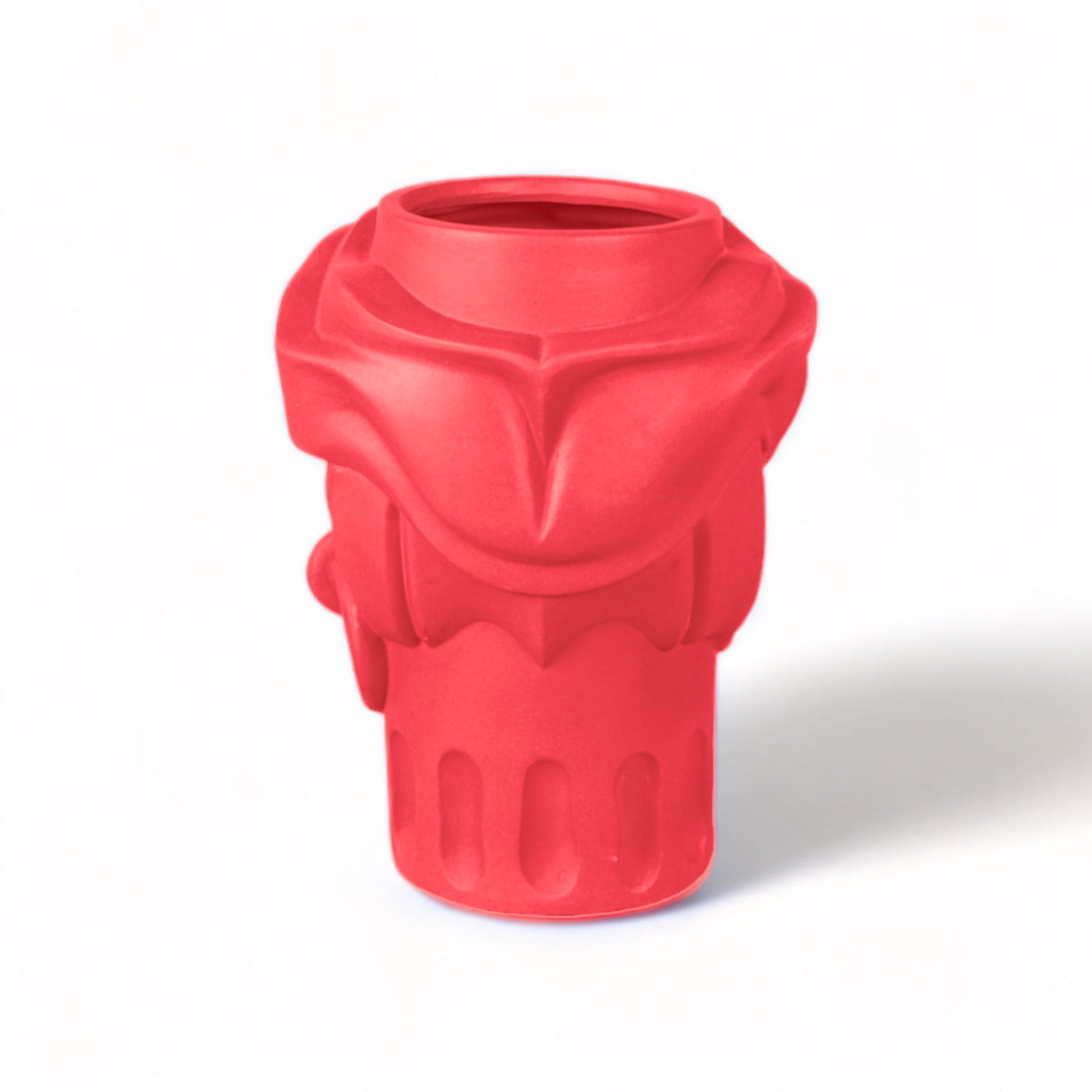 Vase Testa di Moro Man Magna Graecia rose de Antonio Aricò - Seletti-profil gauche, reliefs du visage-Seletti
