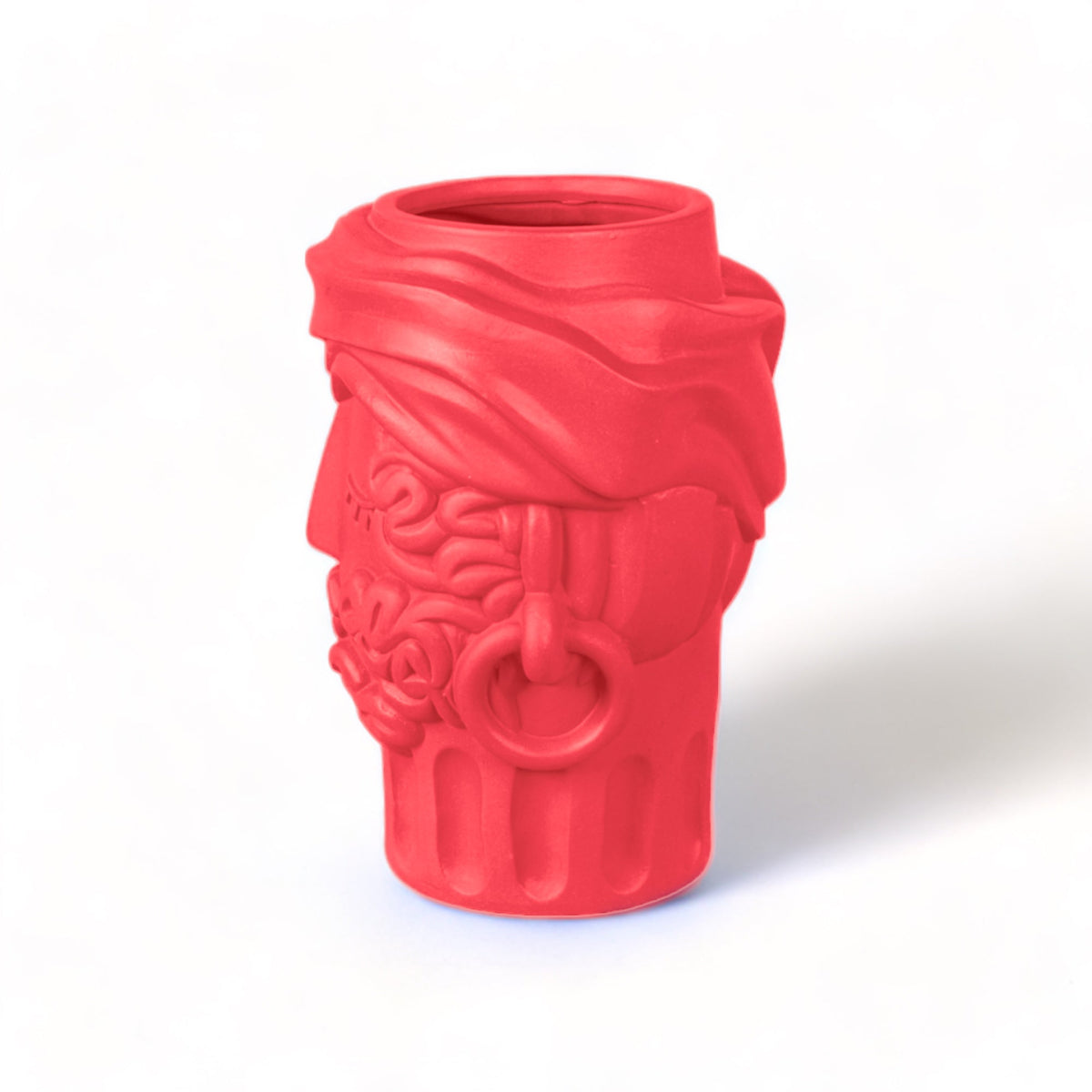 Vase Testa di Moro Man Magna Graecia rose de Antonio Aricò - Seletti-vue arrière, plis du drapé-Seletti