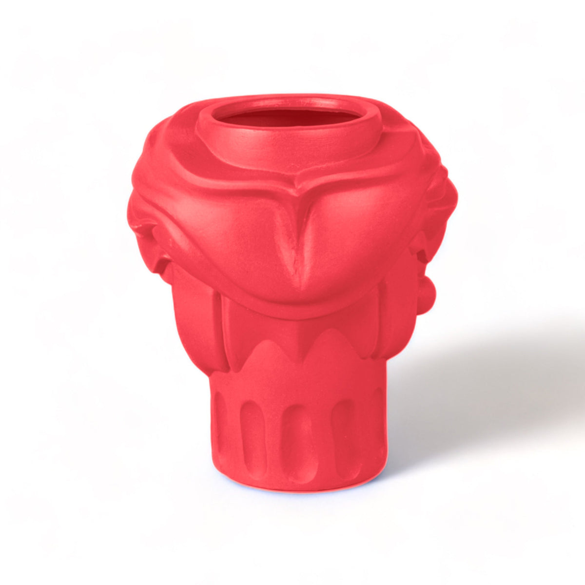 Vase Testa di Moro Women Magna Graecia rose de Antonio Aricò - Seletti-profil gauche, reliefs du visage-Seletti