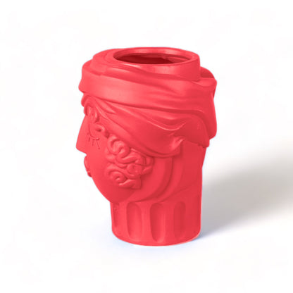 Vase Testa di Moro Women Magna Graecia rose de Antonio Aricò - Seletti-vue arrière, plis du drapé-Seletti