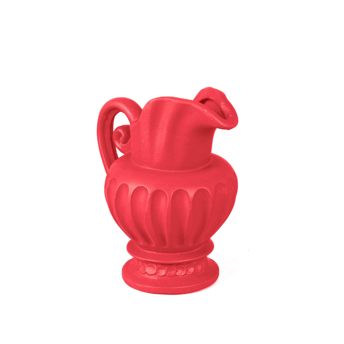 Pichet Caraffa Magna Graecia rose de Antonio Aricò - Seletti-pichet vu de trois quarts, panse cannelée-Seletti