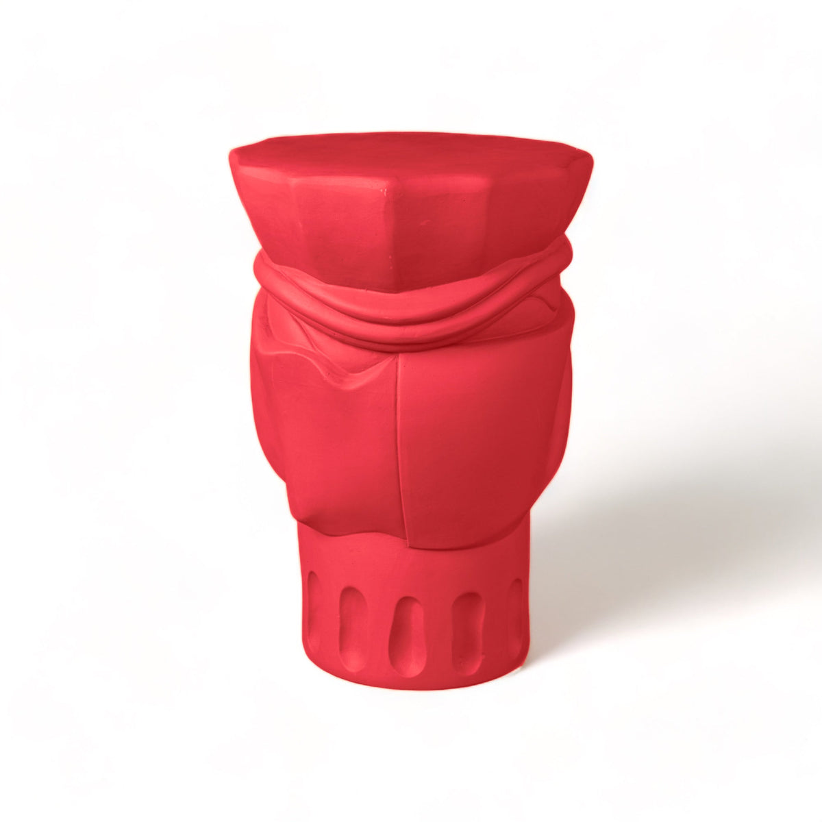 Tabouret Testa di Moro Woman Magna Graecia rose de Antonio Aricò - Seletti-vue arrière, plis du drapé sur la nuque-Seletti