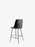 Chaise de comptoir Rely HW91 Noir piètement tube noir - &Tradition