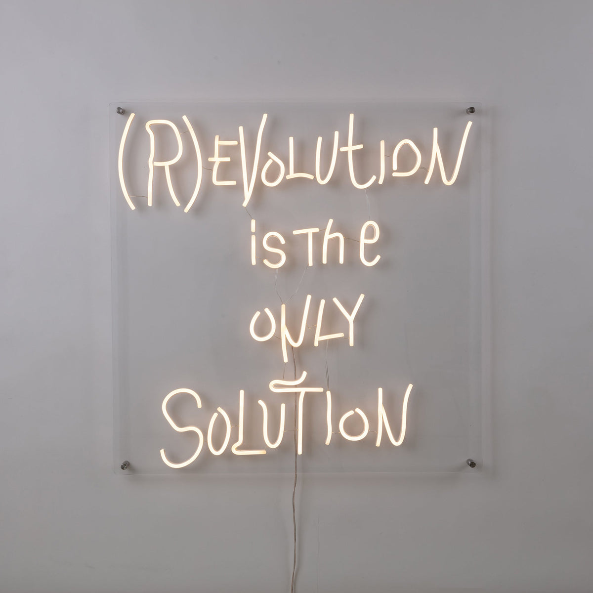 Enseigne LED (R)evolution is the only Solution de Selab - Seletti-vue 2-The Woods Gallery