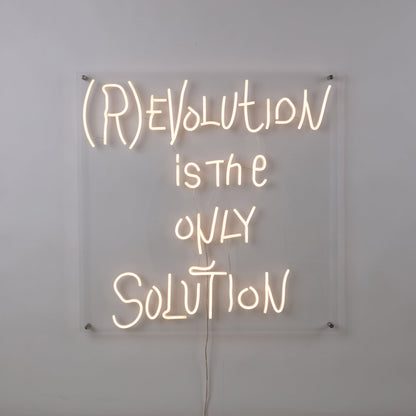 Enseigne LED (R)evolution is the only Solution de Selab - Seletti-vue 2-The Woods Gallery