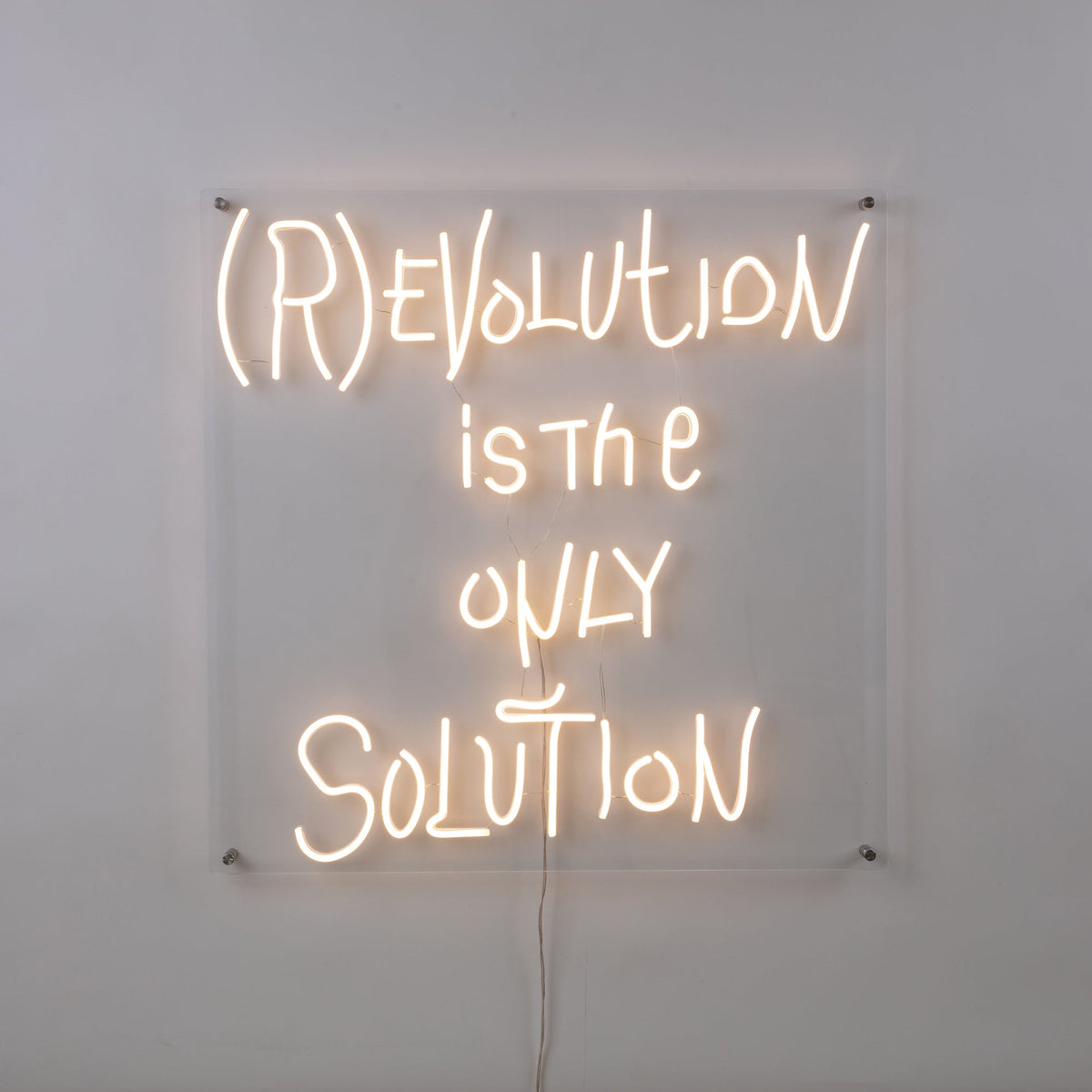 Enseigne LED (R)evolution is the only Solution de Selab - Seletti-vue 3-The Woods Gallery
