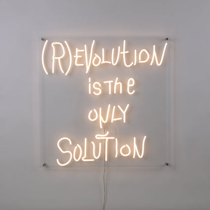 Enseigne LED (R)evolution is the only Solution de Selab - Seletti-vue 3-The Woods Gallery