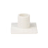 Bougeoir à pied pour bougie bâton blanc de Seletti-bougeoir blanc à socle carré, vu de face-Seletti
