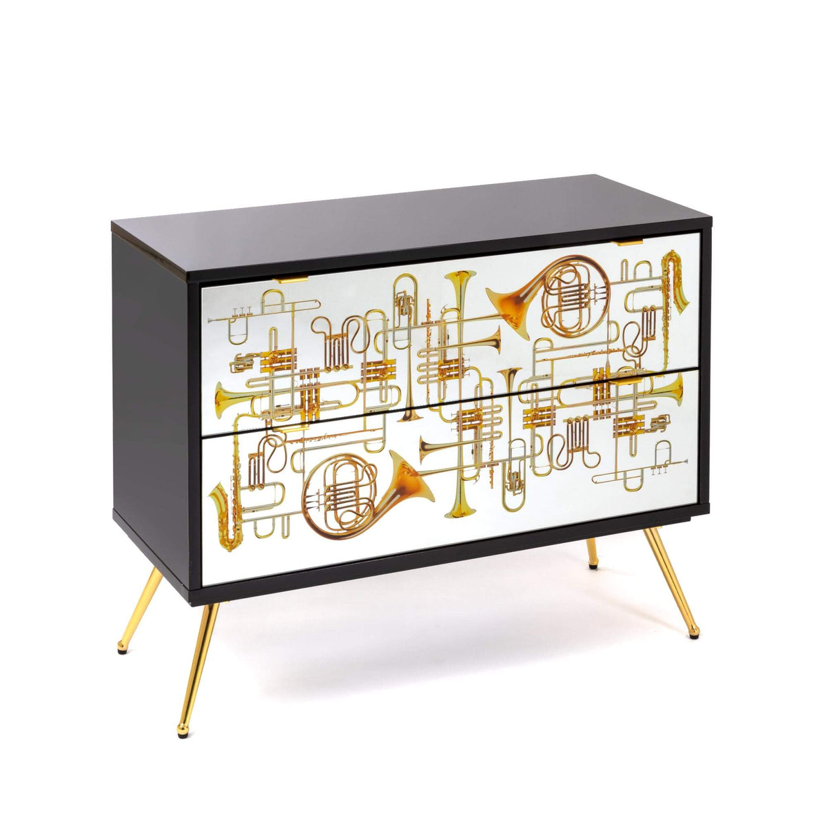 Commode 2 tiroirs Trumpets de ToiletPaper - Seletti-vue 2-The Woods Gallery