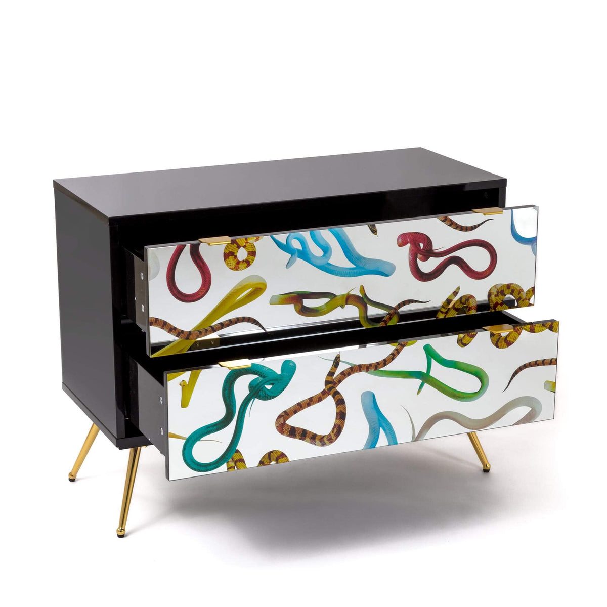 Commode 2 tiroirs Snakes de ToiletPaper - Seletti-vue 3-The Woods Gallery