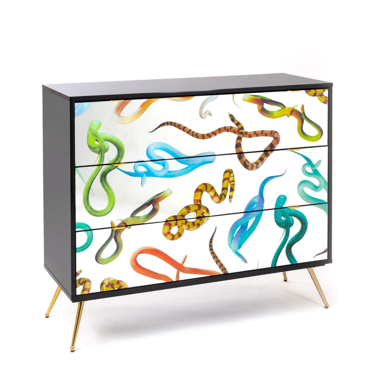 Commode 3 tiroirs Snakes de ToiletPaper - Seletti-vue 2-The Woods Gallery