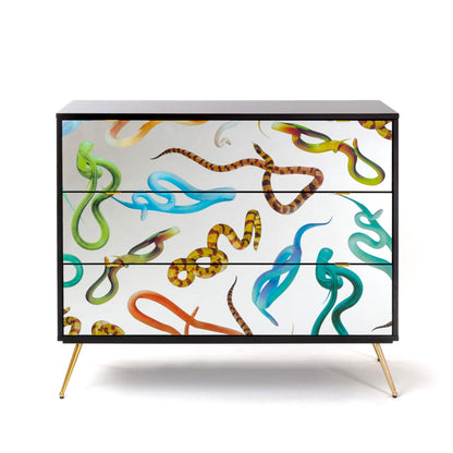 Commode 3 tiroirs Snakes de ToiletPaper - Seletti-vue 1-The Woods Gallery